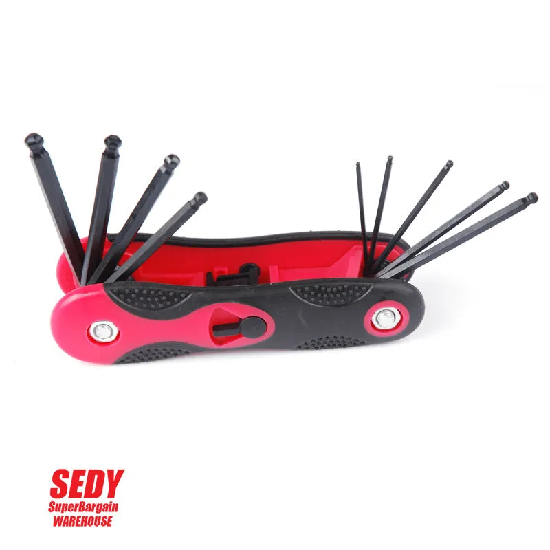 3x Folding Torx Key | Hex Key | Ball End Allen Key Set | Tools Wrench Spanner Opener