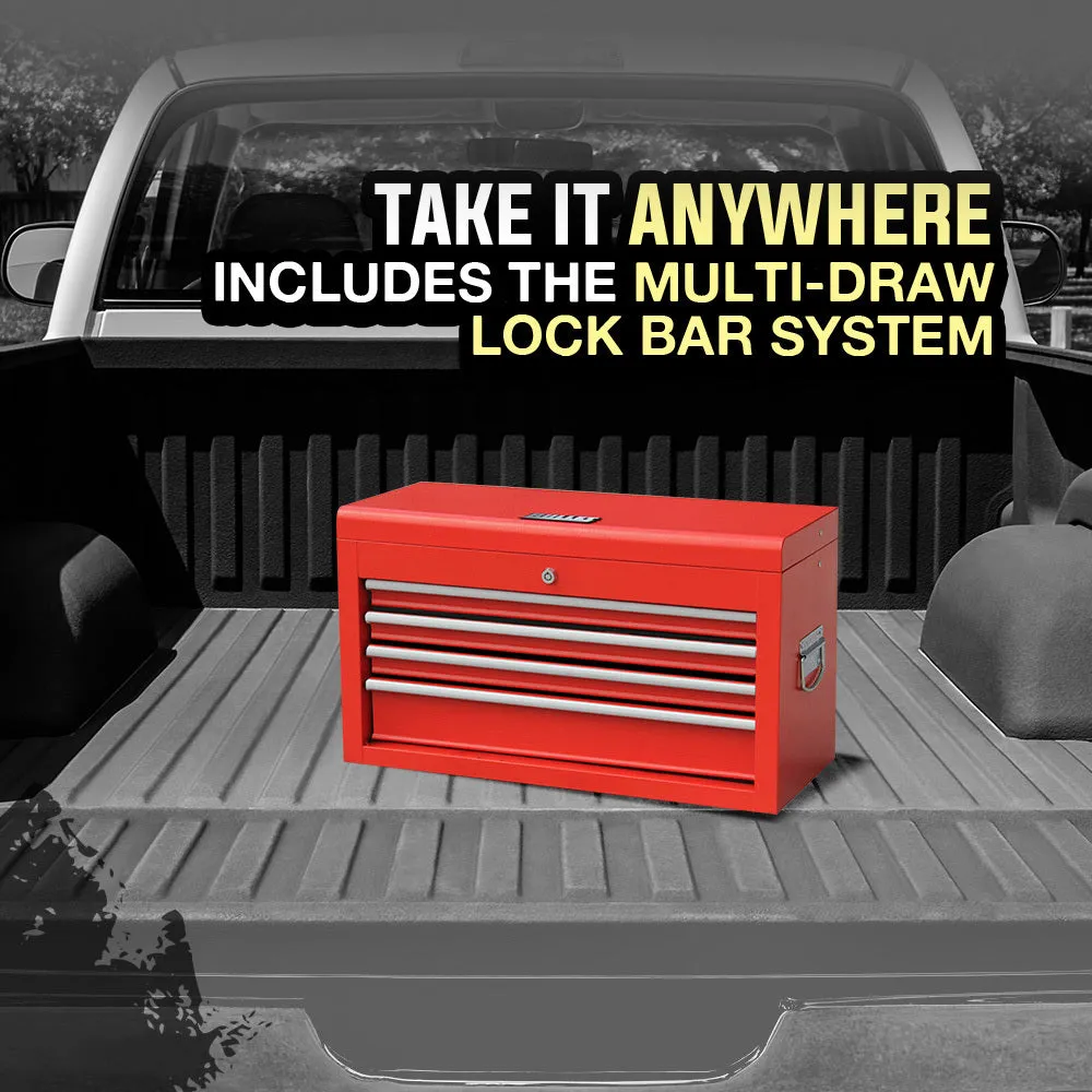 478 Piece Tool Box Chest Kit | Storage Cabinet Set Drawers With Tools | RED | BULLET