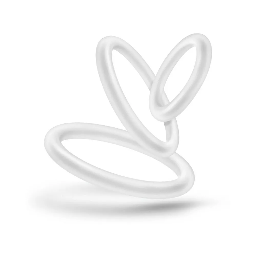 Blush Performance VS4 Pure Premium Silicone Cockrings 3-Pack Set White