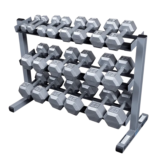Body-Solid 5-50lb 3 Tier Dumbbell Rack