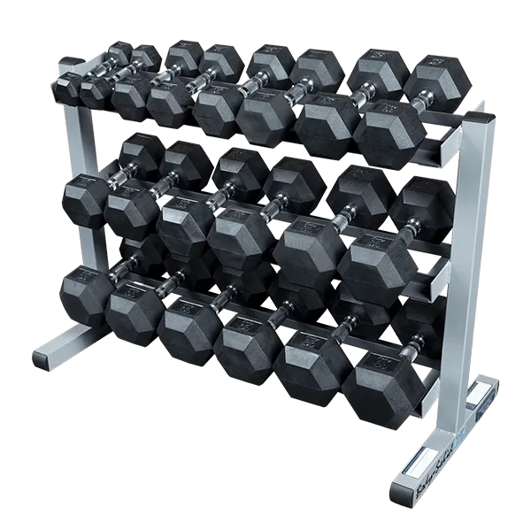 Body-Solid 5-50lb 3 Tier Dumbbell Rack