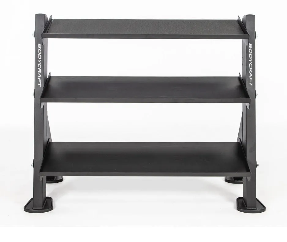 BodyCraft F530 46" 3-Tier Dumbbell and Accessories Rack