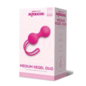 Bodywand Squeeze Medium Kegel Duo - Pink Kegel Balls - 50 grams