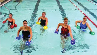 CanDo aquatic exercise kit, (jogger belt, hand bars) medium, red