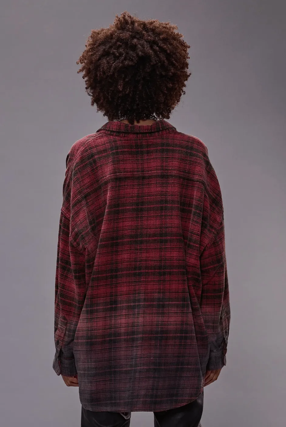 Drop Neck Workshirt - Dip Dye Red