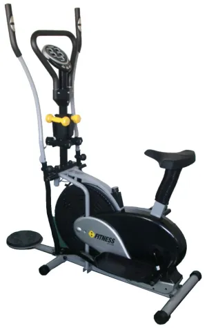 Fitness Factory Orbitrac With Dumbbells And Twister Fitness Elliptical Black