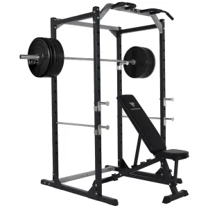 Hit Fitness Athletic Pack 120kg | Rack - Bench - Black Bumper Plates