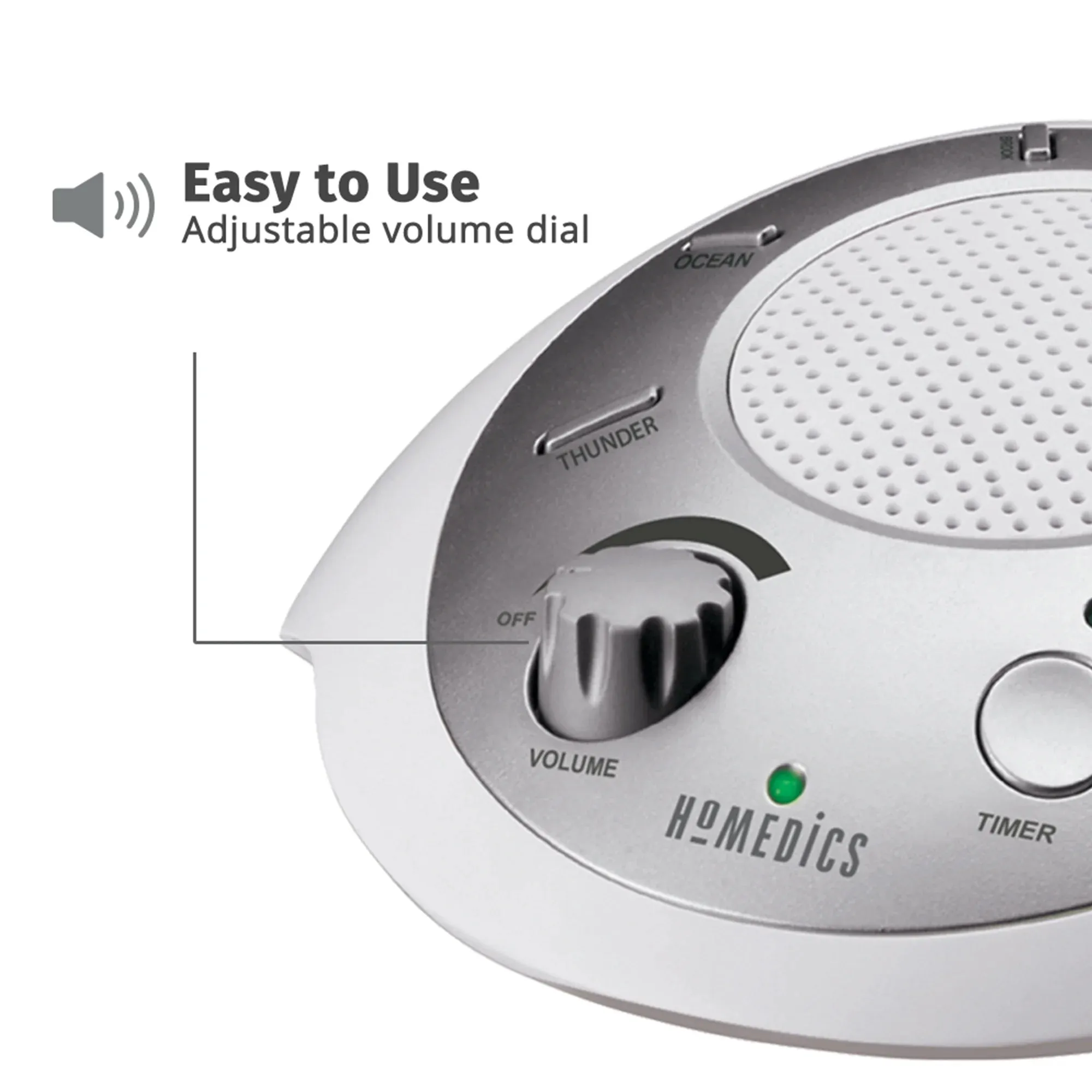 Homedics Sound Spa and White Noise  Machine, 6 Relaxing Nature Sounds, Sound Therapy for Home, Office, Nursery