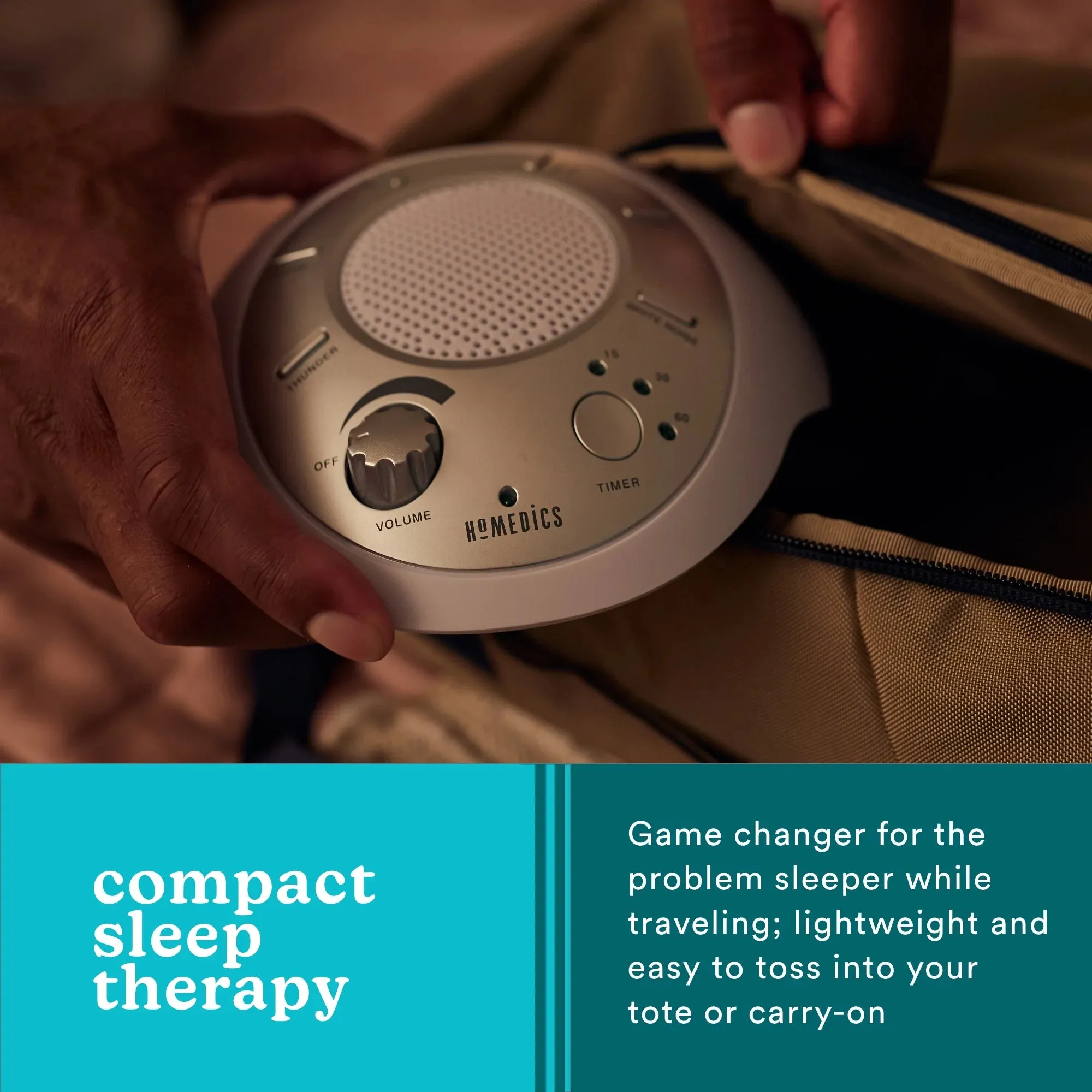 Homedics Sound Spa and White Noise  Machine, 6 Relaxing Nature Sounds, Sound Therapy for Home, Office, Nursery