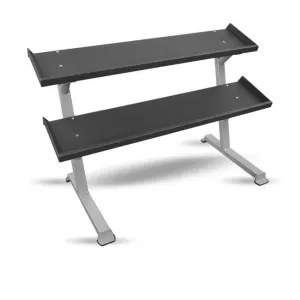 Inflight Fitness 69" 2-Tier Dumbbell Rack - Tray Style