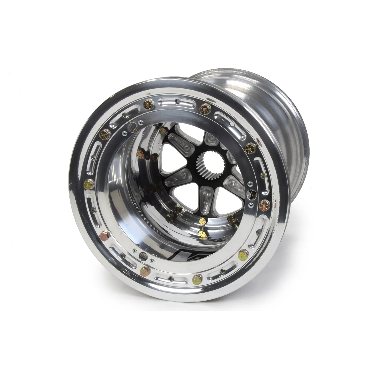 Keizer 27 Spline Beadlock Wheel - 10 x 12 in - 6.000 in Backspace - Polished