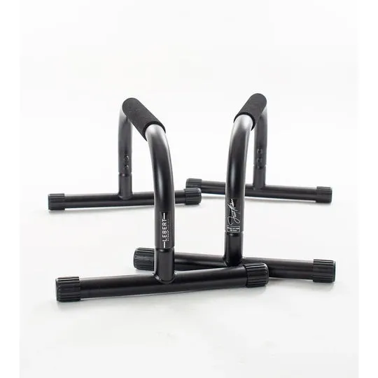 Lebert Fitness Parallettes Push Up Dip Stand "Frank Medrano Series" (12''H x 25''L x 16''W) - Matte Black
