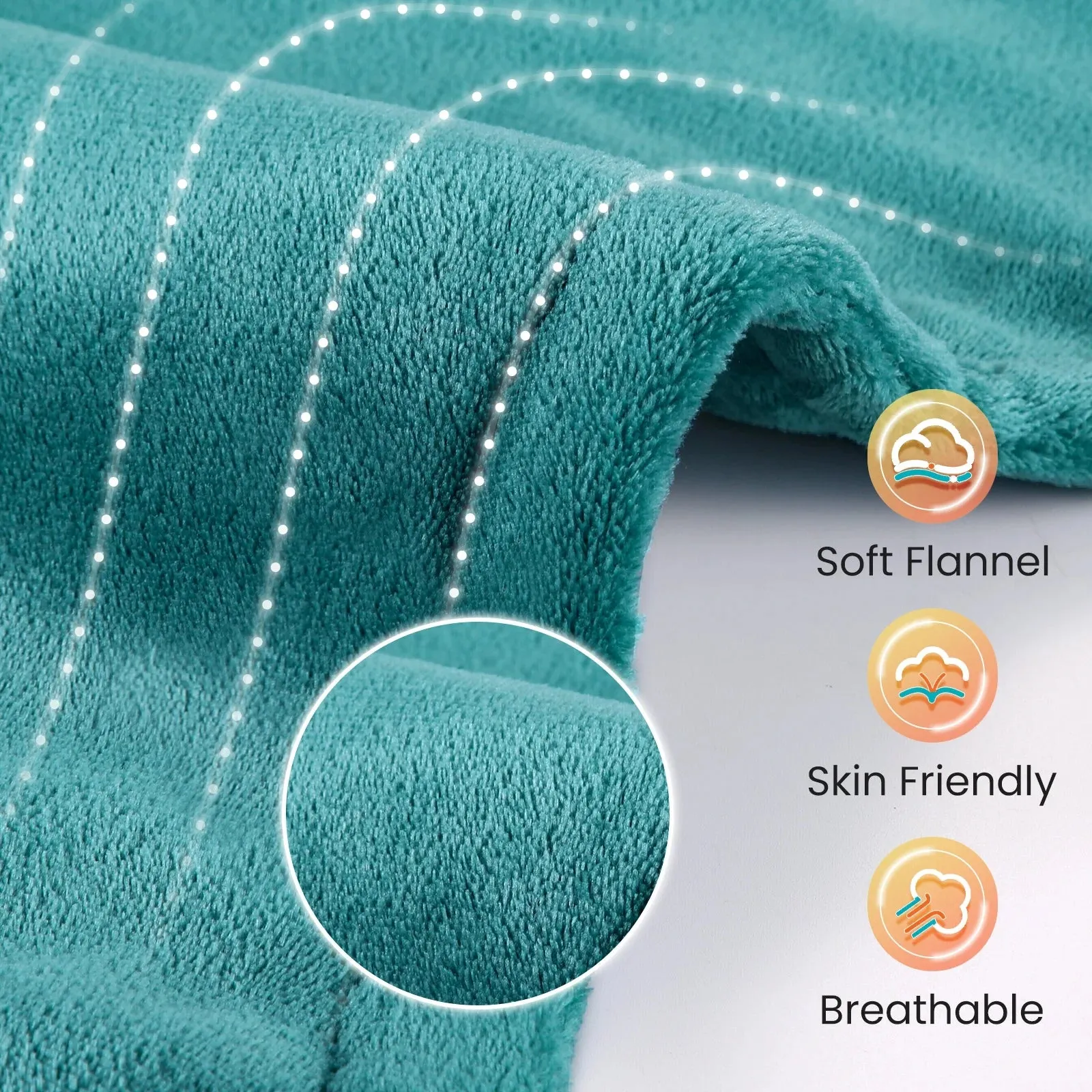 Maxkare Large Heating Pad with 4 Heat Settings & Auto Shut-off, for Full Body Stress Relief, 24"x33"- Green