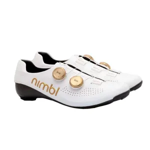 NIMBL Road Cycling Shoes Ultimate - White/Gold