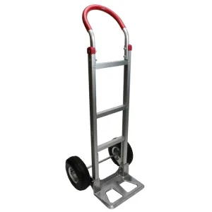 Pneumatic Wheel Aluminum Dolly Hand Truck with Round Handle