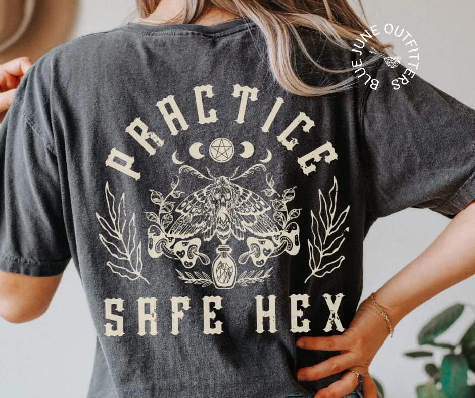 Practice Safe Hex | Comfort Colors  Witchy Tee