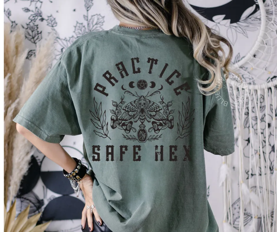 Practice Safe Hex | Comfort Colors  Witchy Tee