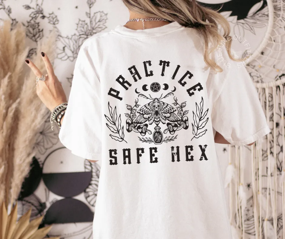 Practice Safe Hex | Comfort Colors  Witchy Tee