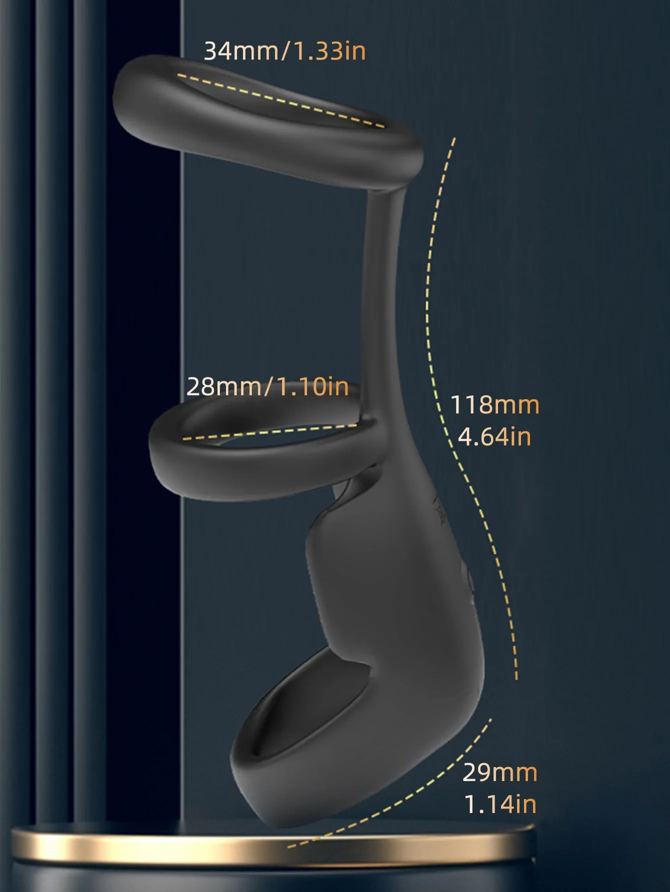 Remote Control Vibrating Cock Rings - Triple Penis Rings Delay Ejaculation Couple Sex Toy