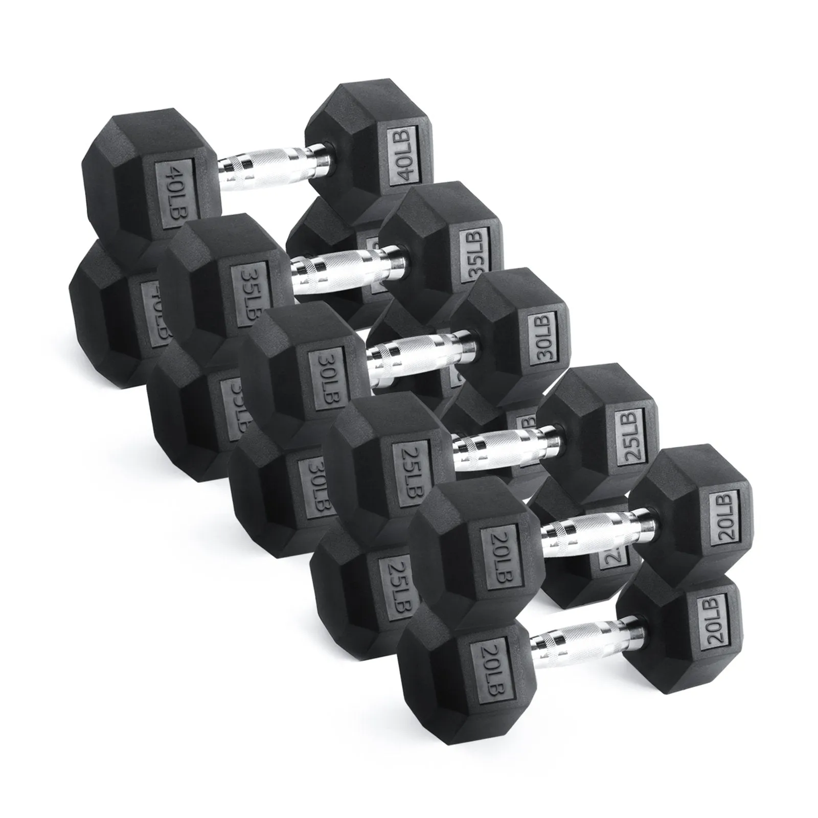 RitFit Rubber Hex Dumbbells Pairs and Sets