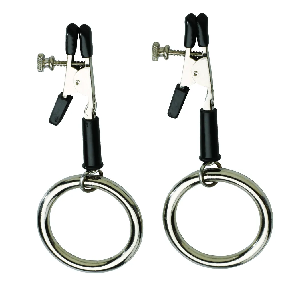 Spartacus Adjustable Alligator Tip Nipple Clamp Bully Rings