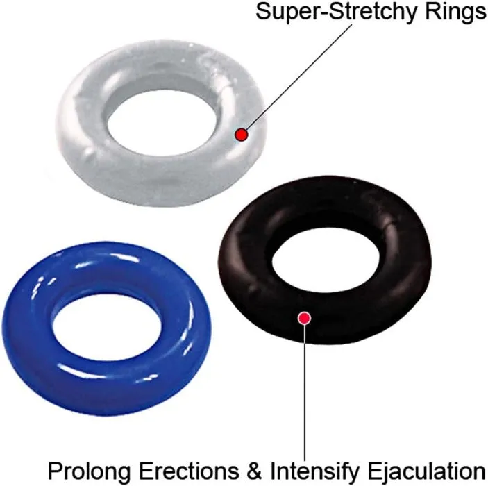 Stayhard ''Tricolor'' Cock Ring Donuts